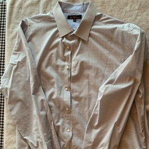 Ben Sherman 18 36/37 Plaid Dress Shirt